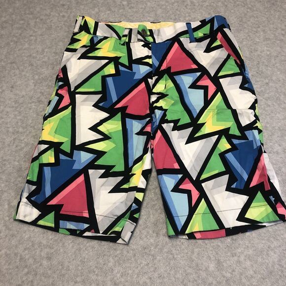 Loudmouth Golf Other - Loudmouth Golf Shorts Mens Size 30 Crystal Geometric Abstract Neon Multicolor